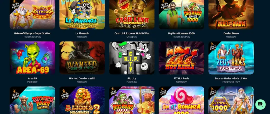 Dynabet Casino slot games featuring Gates of Olympus, Le Pharaoh, and Big Bass Bonanza 1000