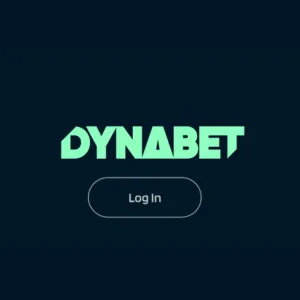 Green Dynabet Casino logo on a dark blue background.
