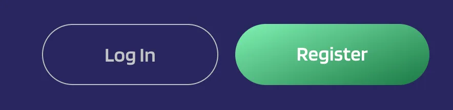 Log in and Register buttons for Dynabet Casino on their dark blue website layout.