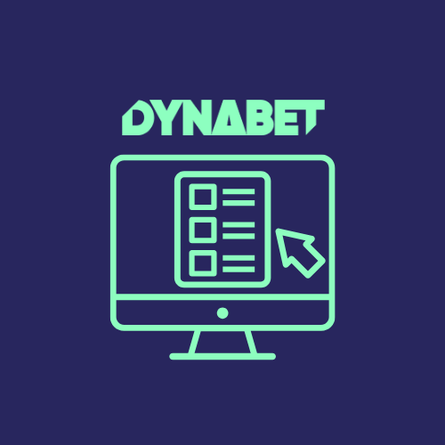 Dynabet logo with computer cursor icon.