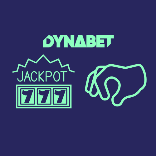 Dynabet logo with jackpot and hand icons.
