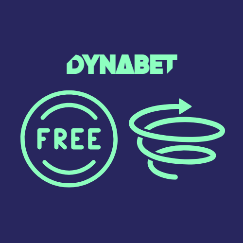 Dynabet logo with 'Free' and spin icons.