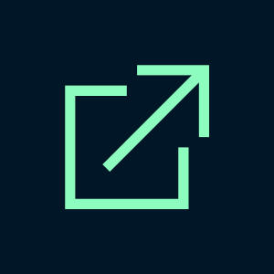 Icon representing an external link with an arrow pointing out of a box.